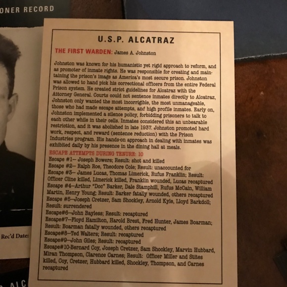 Alcatraz Prisoner mug shots & key - Picture 7 of 7